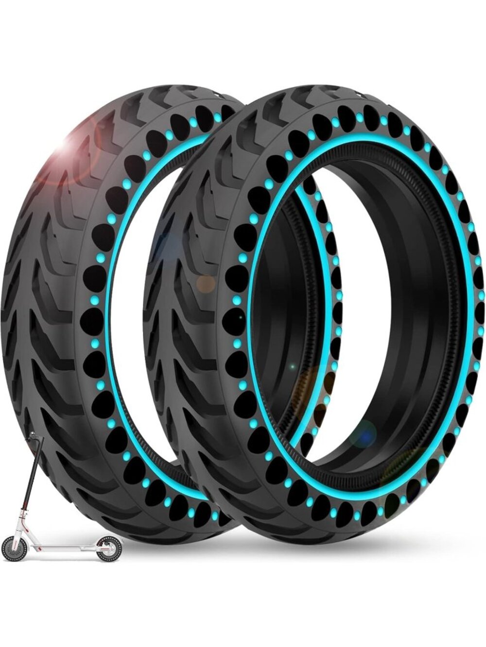 2PC 8.5X2 in Electric Scooter Solid Tires Gotrax GXL, V2/XR/APEX, Xiaomi Pro 2